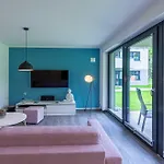 Maulwurfsgarten - Modernes Mit Terrasse, Walk-in-dusche & Wellnesszugang 아파트
