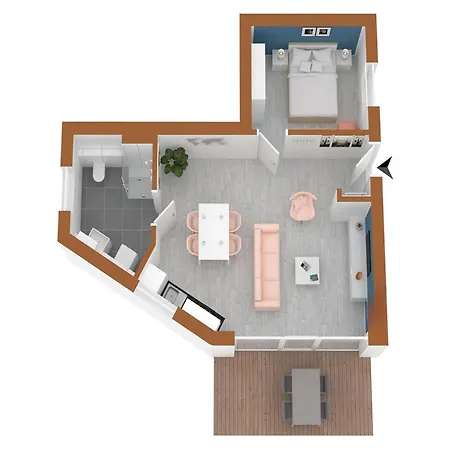 Bewusstsein - Modernes Mit Terrasse, Walk-in-dusche & Wellnesszugang Apartment *