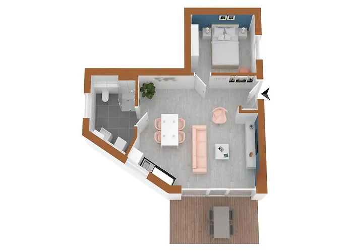 Bewusstsein - Modernes Mit Terrasse, Walk-in-dusche & Wellnesszugang شقة *